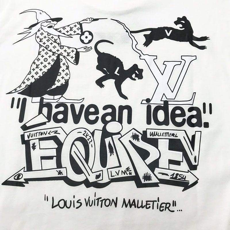 人気No1【新作！】​ルイヴィトン LVスプレッドエンブロイダリーTシャツ パロディ vus39701激安送料無料