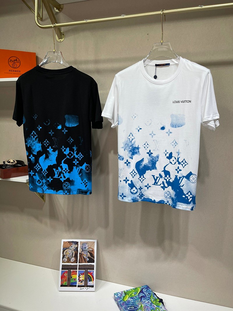 春もの新作ルイヴィトン Tシャツ コピー 21SS フロウティングLVプリンテッド 2色 vut50658激安送料無料