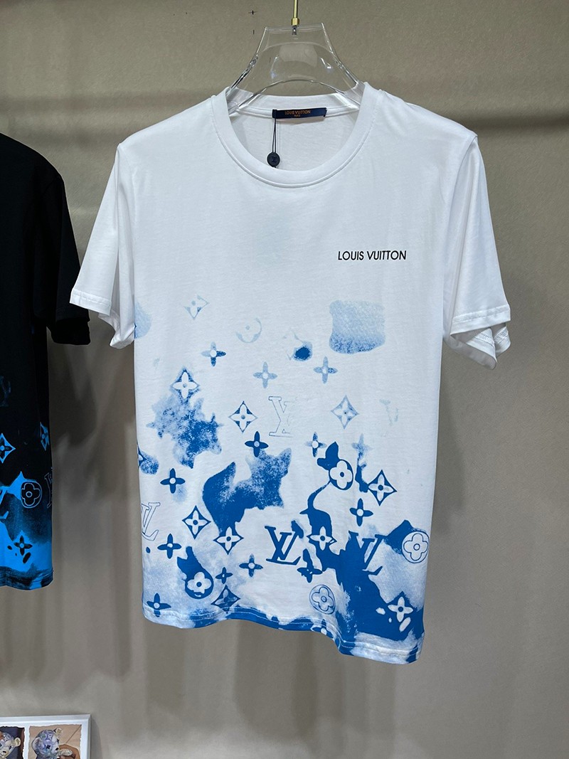 春もの新作ルイヴィトン Tシャツ コピー 21SS フロウティングLVプリンテッド 2色 vut50658高い品質