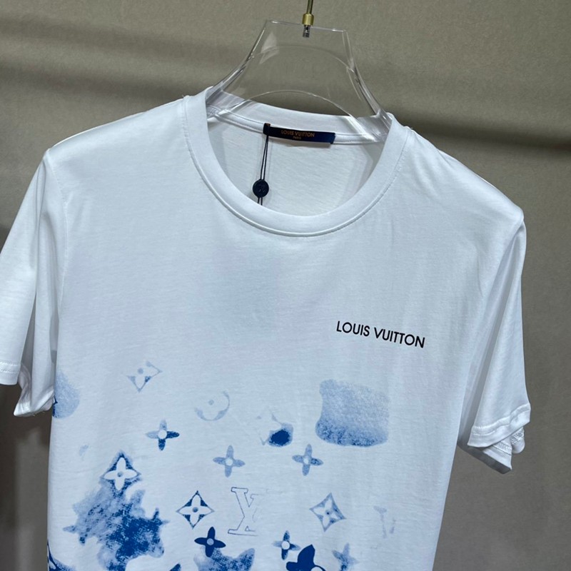 春もの新作ルイヴィトン Tシャツ コピー 21SS フロウティングLVプリンテッド 2色 vut50658人気