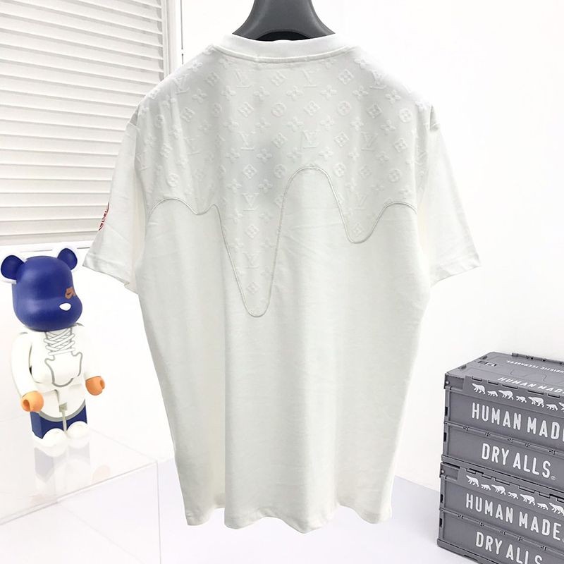 21AW新作◆​ルイヴィトン◆Tシャツ 偽物 トップス 半袖 メンズ レッドホワイト vut55911通販
