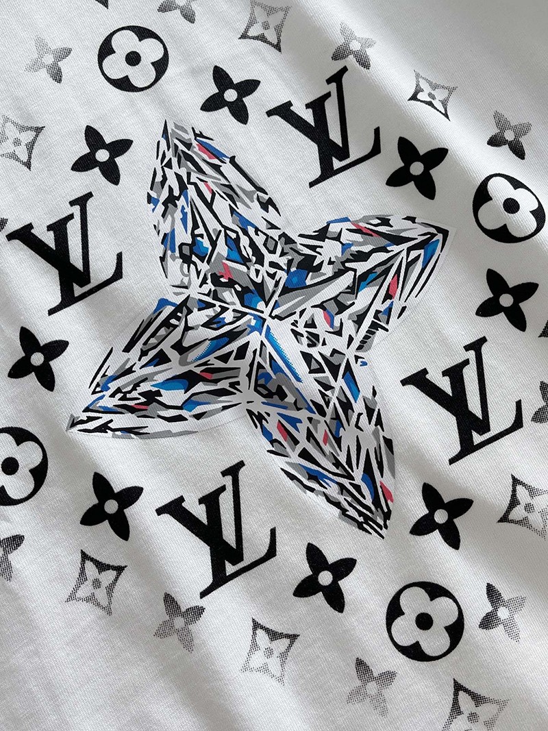 追跡付き発送ルイヴィトン Tシャツ コピー 21SS フロウティングLVプリンテッド vuu25105激安送料無料