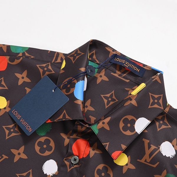 超話題!草間彌生コラボ コピー ルイヴィトン PAINTED DOTS シルクシャツ vuu66244激安送料無料