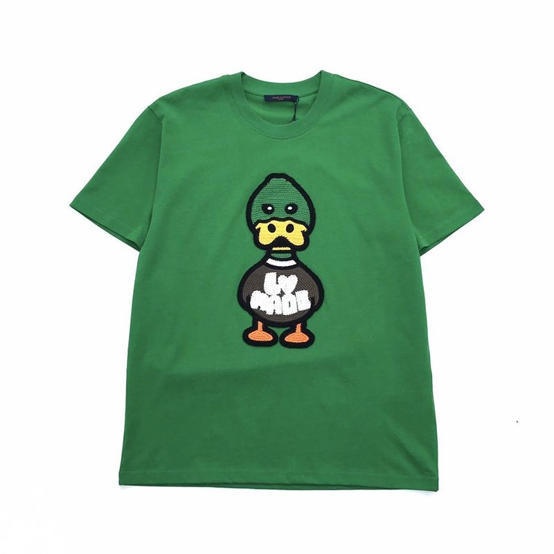セール新作【​ルイヴィトン×NIGOコラボ】ダック クルーネック Tシャツ 偽物 vuv30966激安送料無料