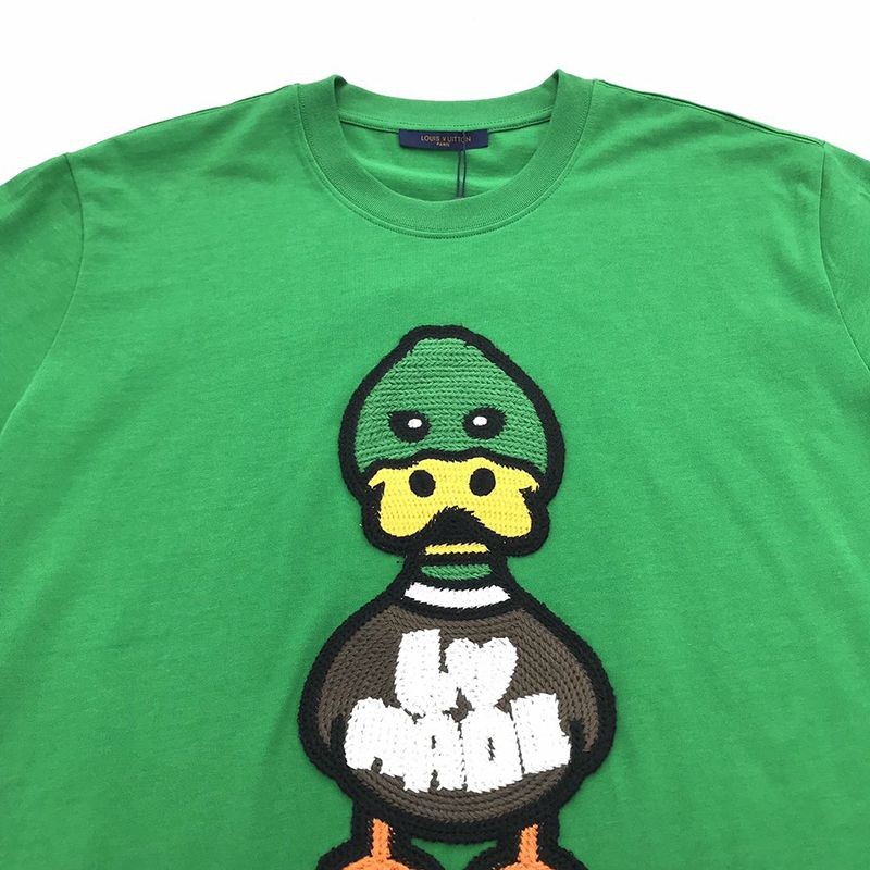 セール新作【​ルイヴィトン×NIGOコラボ】ダック クルーネック Tシャツ 偽物 vuv30966高い品質