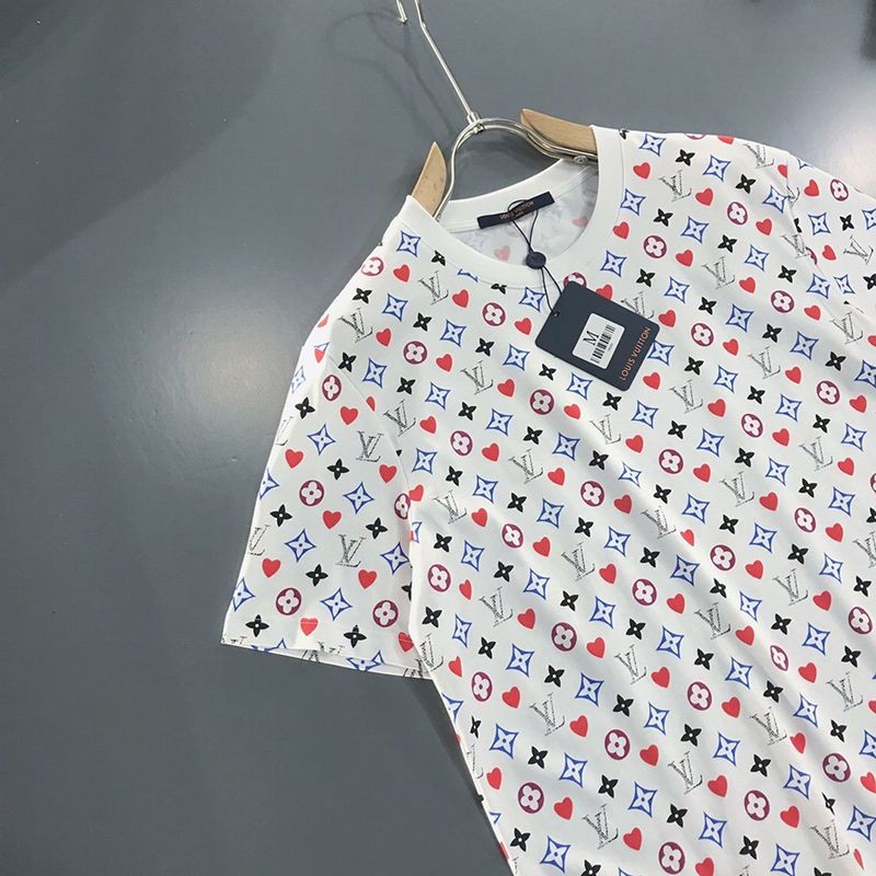 超話題!☆​ルイヴィトン Tシャツ パロディ ウォーターカラーモノグラム☆ロゴ vuw17317通販