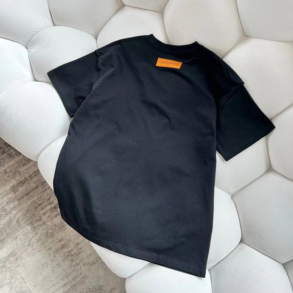 お洒落ルイヴィトン LV スプレッド バイカラー 嘿Tシャツ コピー vuw43970高い品質