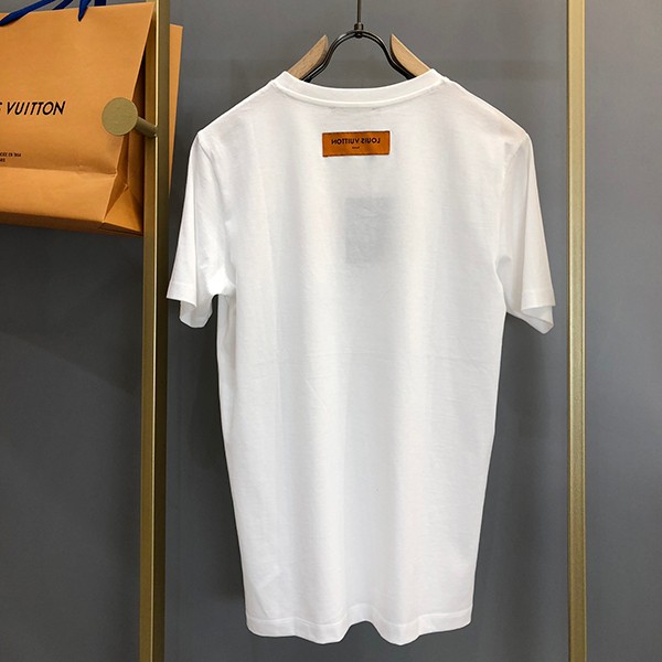 【新作☆】 ルイヴィトン Tシャツ パロディ フロウティングLVプリンテッド 2色 vuw59796激安送料無料
