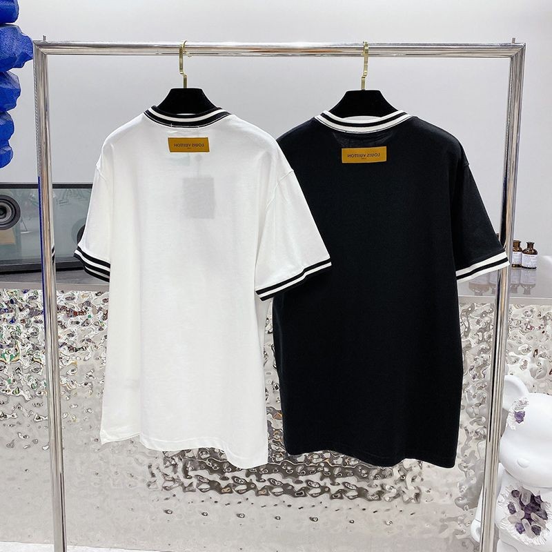《大人気》ルイヴィトン Tシャツ パロディ トップス ブラック/ホワイト vuw84767通販