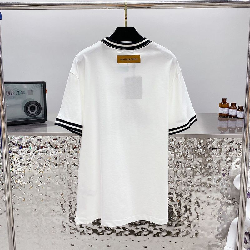 《大人気》ルイヴィトン Tシャツ パロディ トップス ブラック/ホワイト vuw84767高い品質