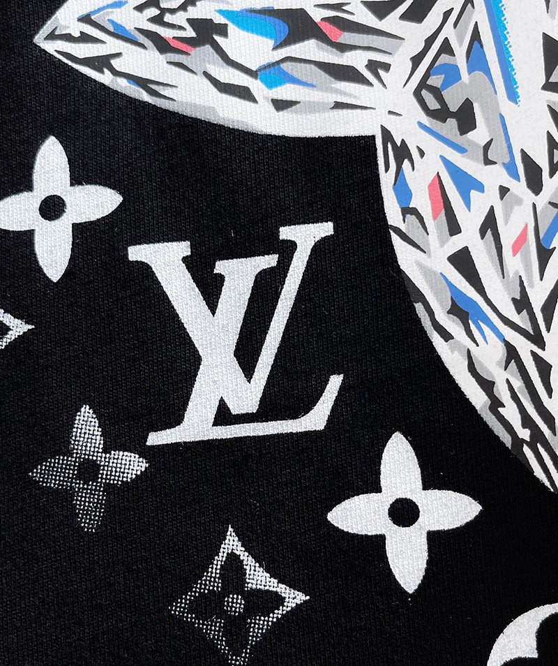 春もの新作ルイヴィトン Tシャツ コピー 21SS フロウティングLVプリンテッド vux11502人気