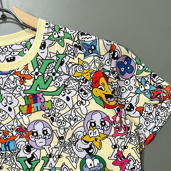 確保済み ルイヴィトン モノグラム コミック Tシャツ コピー vux69730激安送料無料