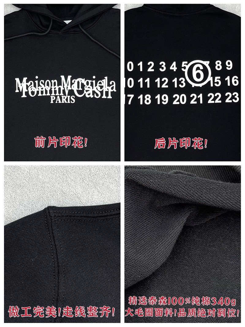 ☆超人気☆ メゾンマルジェラ 偽物 レディースフードロゴパーカー Mae98882高い品質