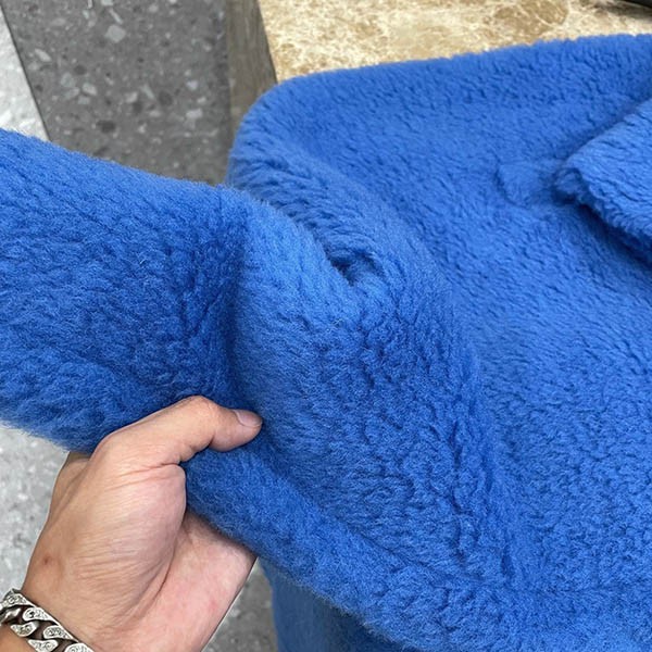 送料込 マックスマーラ TEDDY テディベア アイコンコート コピー ブルー mah04094100%安全に到着