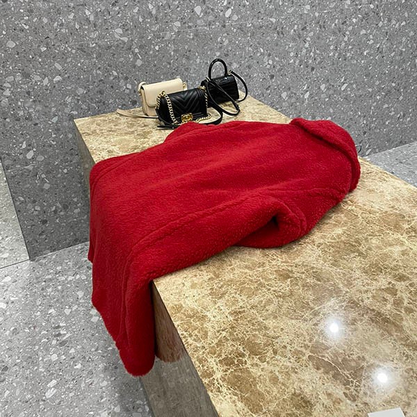 一目惚れ♪マックスマーラ TEDDY テディベア 偽物 アイコンコート レッド man33365品質保証