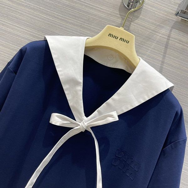 希少色ミュウミュウ プリントコットンジャージー Tシャツ 偽物 myb32328通販
