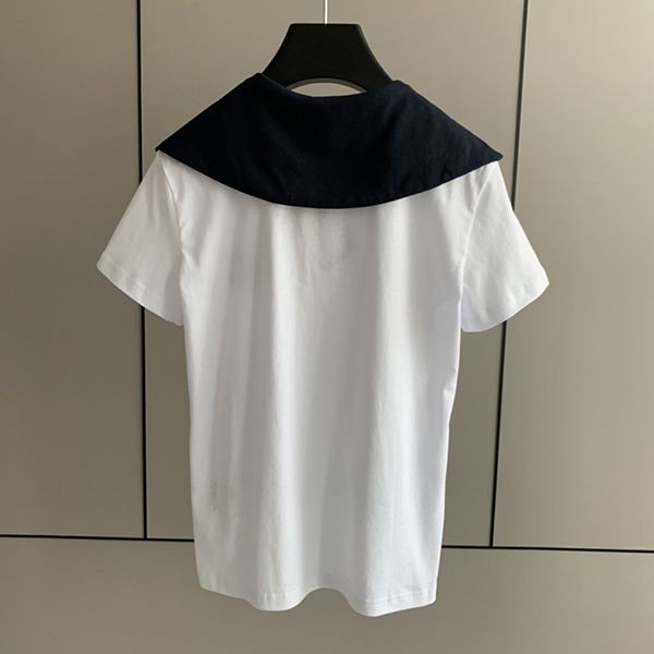 送料無料 ミュウミュウ 刺繍ロゴ付き コットン Tシャツ コピー myb57966高い品質