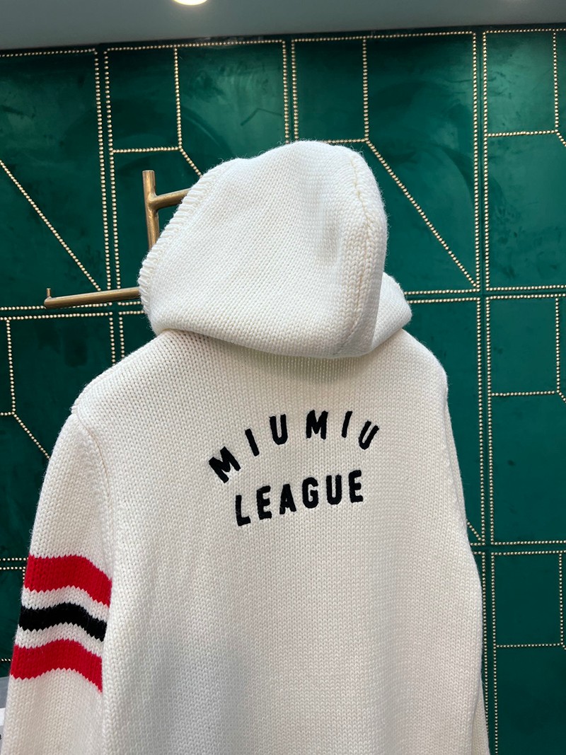 21-22AW☆MIU MIU セーター 偽物☆ オーバーサイズロゴモヘアセーター♪ myg16833品質保証