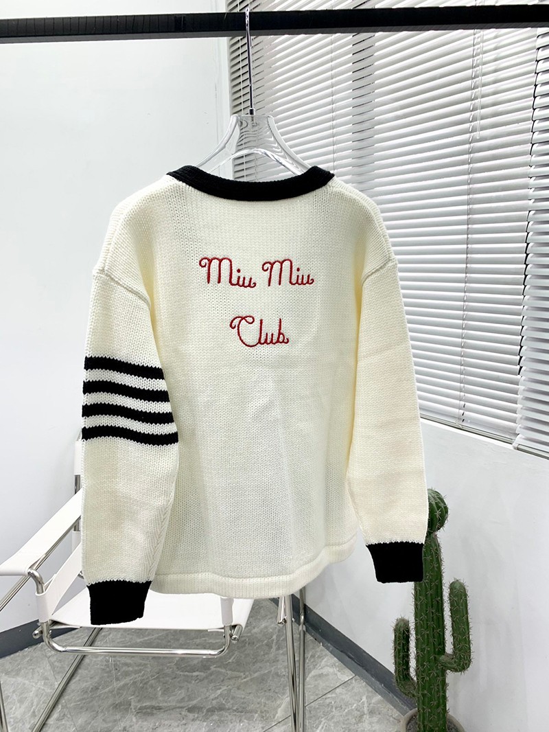 21AW新作☆MIU MIU セーター 偽物☆ オーバーサイズロゴモヘアセーター♪ myi23251通販