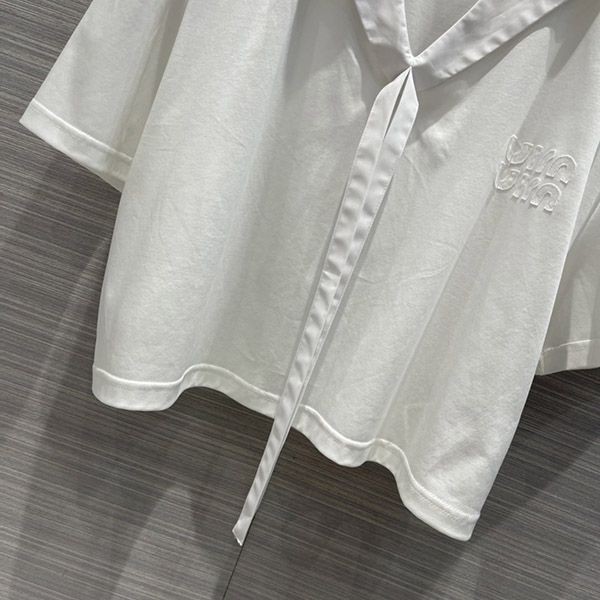春夏新作ミュウミュウ プリントコットンジャージー Tシャツ 偽物 myl50797高い品質
