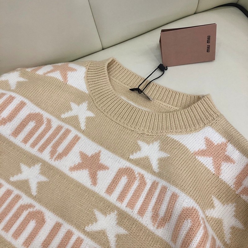 セール新作☆MIU MIU セーター 偽物☆ オーバーサイズロゴモヘアセーター♪ myr89013高い品質