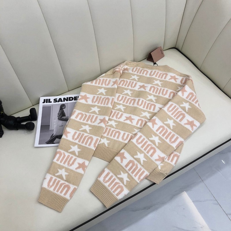 セール新作☆MIU MIU セーター 偽物☆ オーバーサイズロゴモヘアセーター♪ myr89013品質保証