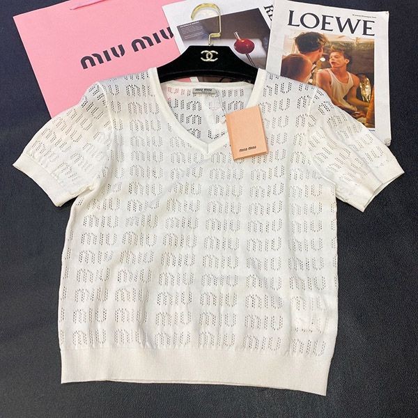 日本未入荷ミュウミュウ 透かしロゴ Tシャツ スーパーコピー myx68190激安送料無料