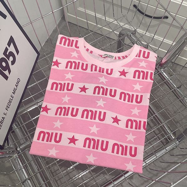日本未入荷ミュウミュウ コピー プリント付き ジャージーTシャツ ロゴ入り myx78182高い品質