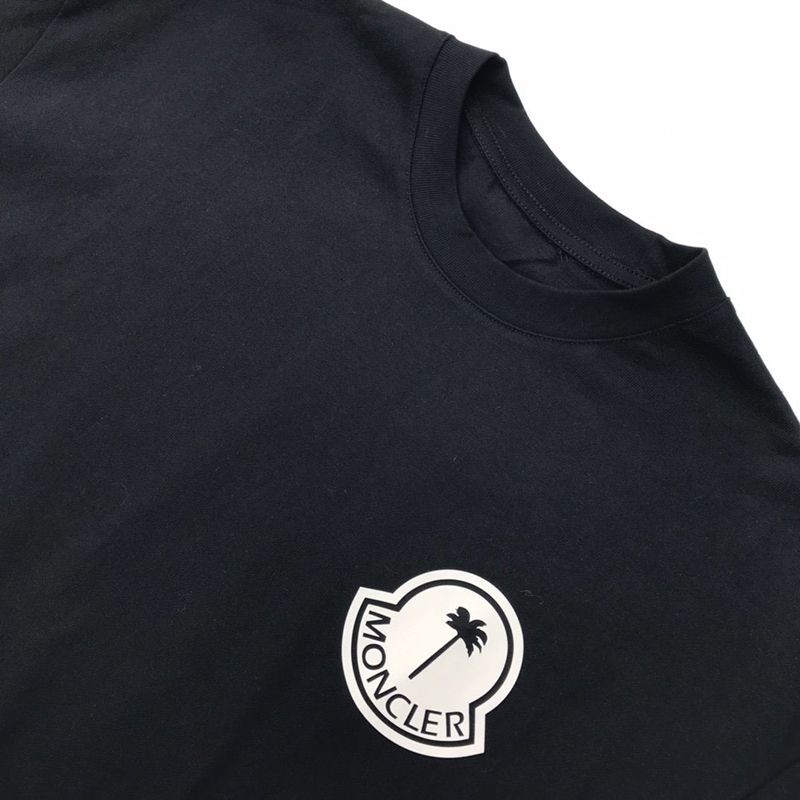 完売必至22SS◆モンクレール◆ブラック ロゴ コットン Tシャツ コピー mob23849激安送料無料