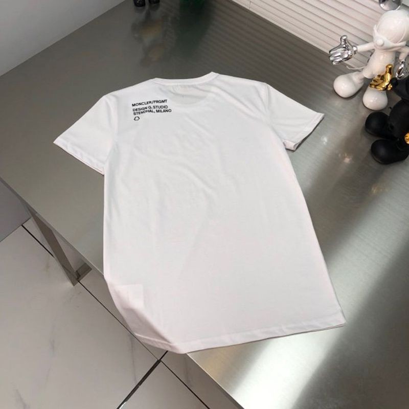 21-22AWモンクレール ロゴ コットン Tシャツ スーパーコピー ホワイト moh23710高い品質