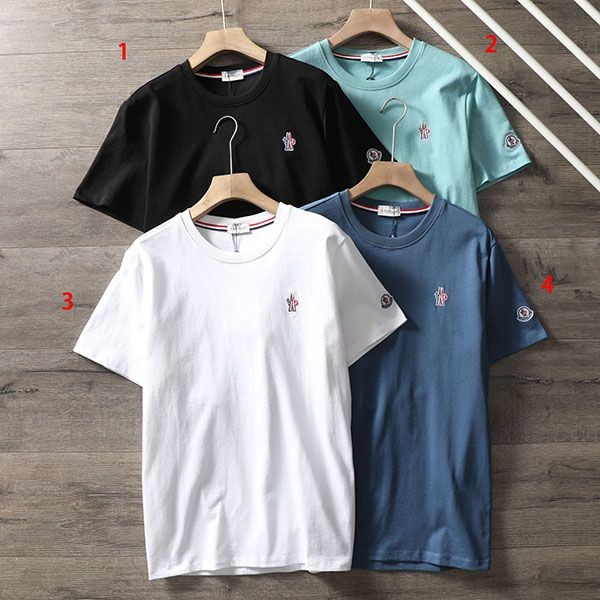 モンクレール コットンジャージ クルーネック ロゴTシャツ 偽物 moj56475