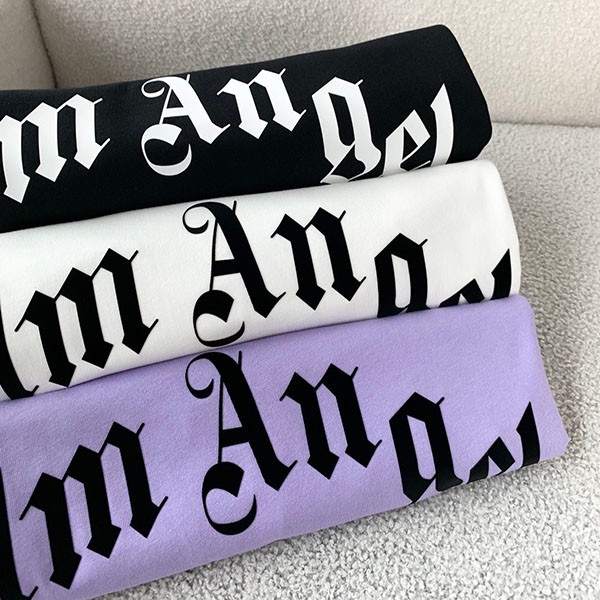 送料無料 モンクレール Palm angels 偽物 ロゴプリント ロゴパッチ Tシャツ mop32480激安送料無料