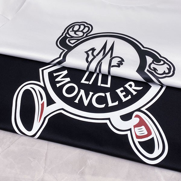 23SS☆モンクレール 偽物 ロゴ コットン クルーネック Tシャツ 2色人気