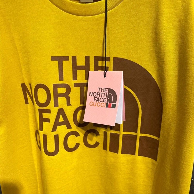 人気No1 グッチ Tシャツ トップス ノースフェイス コピーオーバーサイズ 黄 新作 グッチ Noh21570高い品質
