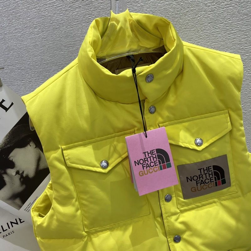 歴史的コラボ入手困難!グッチ×ノースフェイス ダウンベストコピー Nok19218通販