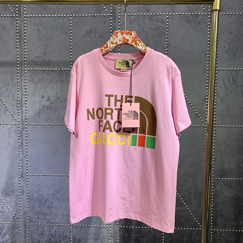 送料込 グッチ×ノースフェイス コラボ★スペシャルロゴTシャツ 偽物 Nos37786