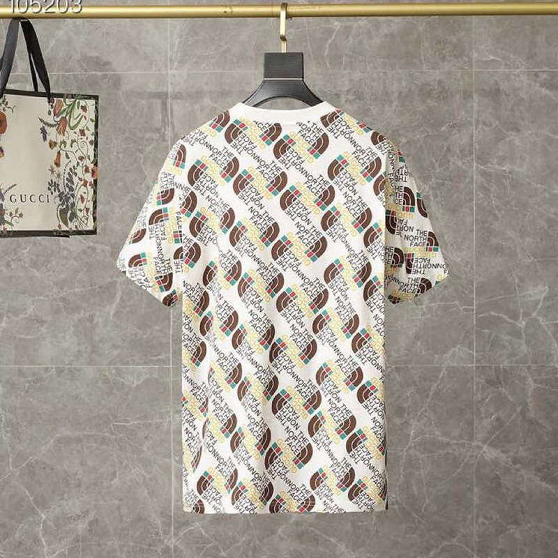 ☆超人気☆ グッチ x ノースフェイス 偽物 コラボ シルクtシャツ Nov20244通販