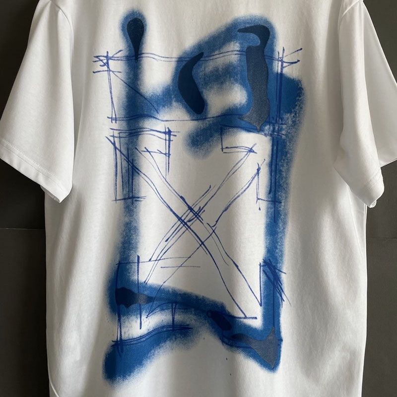 一目惚れ♪オフホワイト 偽物 マーカーアローコットンTシャツ ofe58168激安送料無料