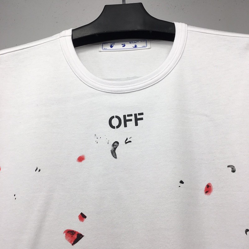 日本未入荷OFF WHITE Tシャツ コピー スプレー カラバッジョ スリムフィット off22653激安送料無料