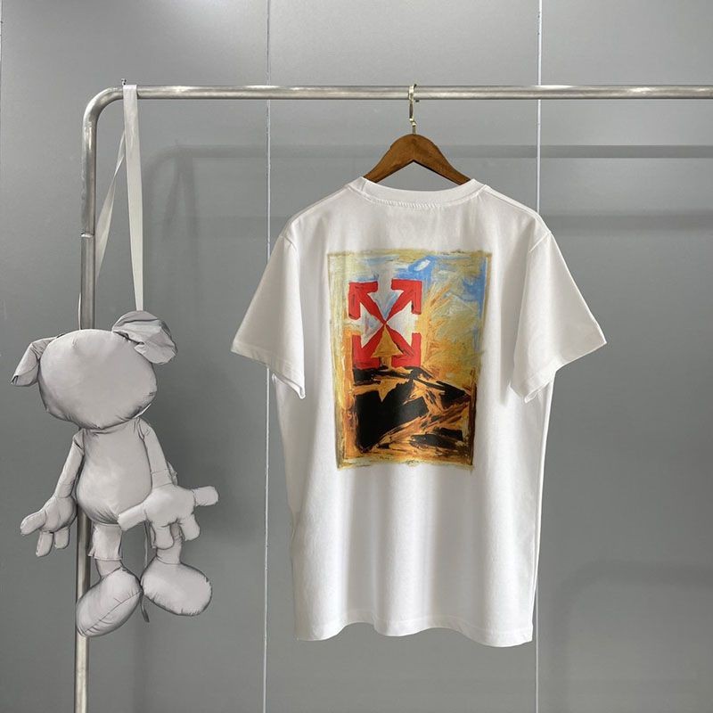 人気急上昇オフホワイト グラフィティ アローロゴTシャツ 偽物 ofn08286