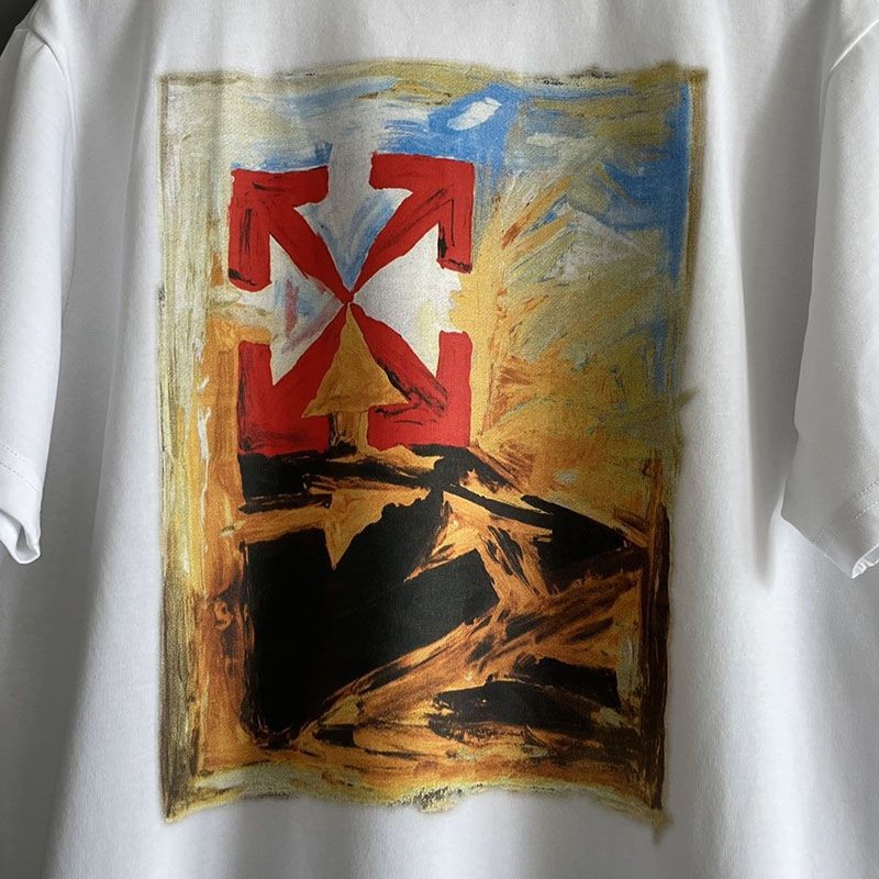 人気急上昇オフホワイト グラフィティ アローロゴTシャツ 偽物 ofn08286激安送料無料