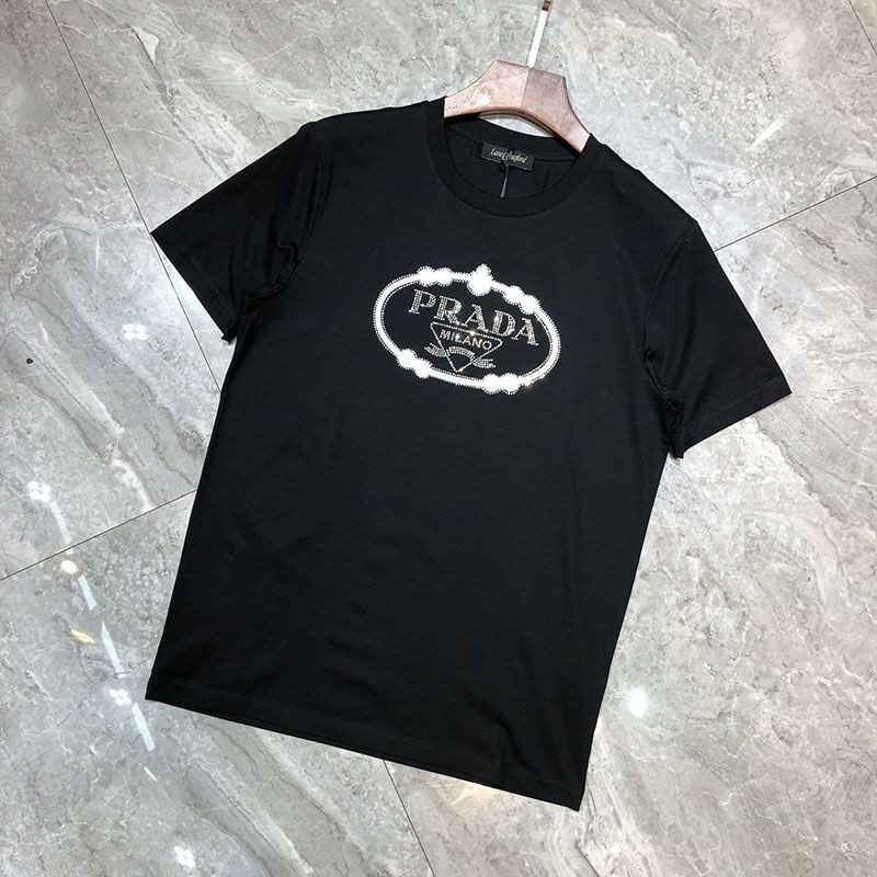 大人気!!新色プラダ ロゴTシャツ コピー ユニセックス ホワイト ブラック pua92336代引きを販売