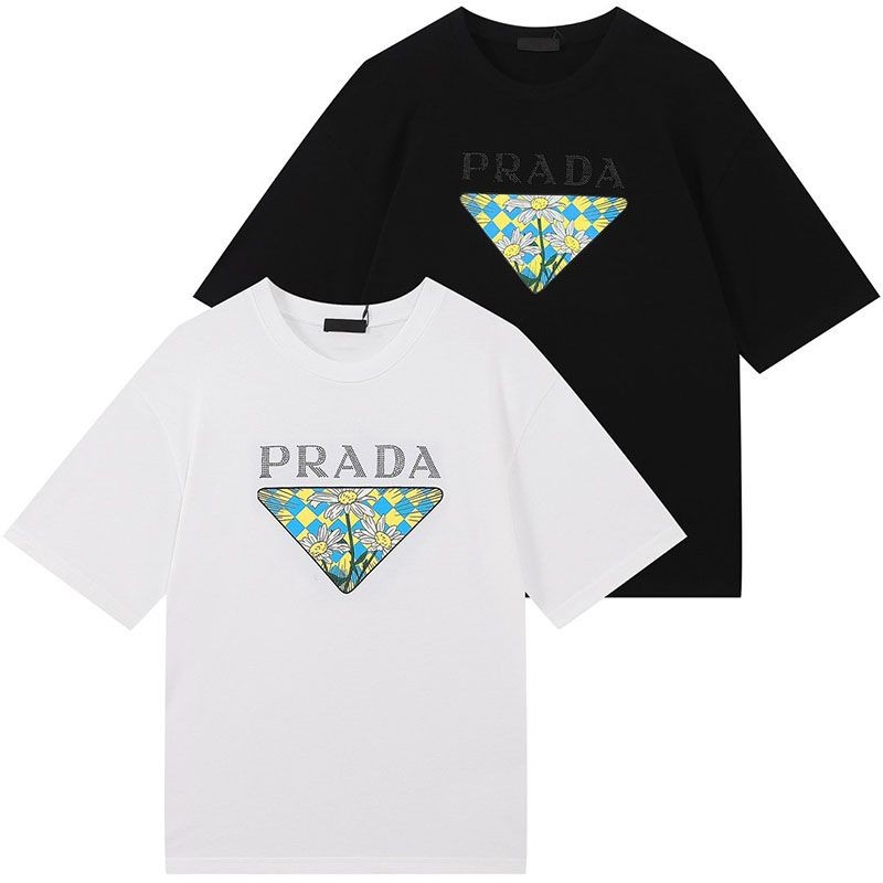 定番プラダ ロゴ コットンTシャツ コピー pub13693人気