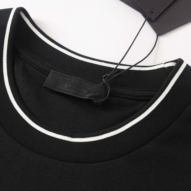 稀少プラダ コットンTシャツ スーパーコピー 半袖 ロゴ puc37563人気