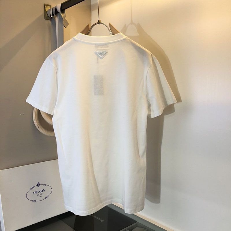 春夏新作プラダ コピー ロゴ コットンTシャツ puc58898通販