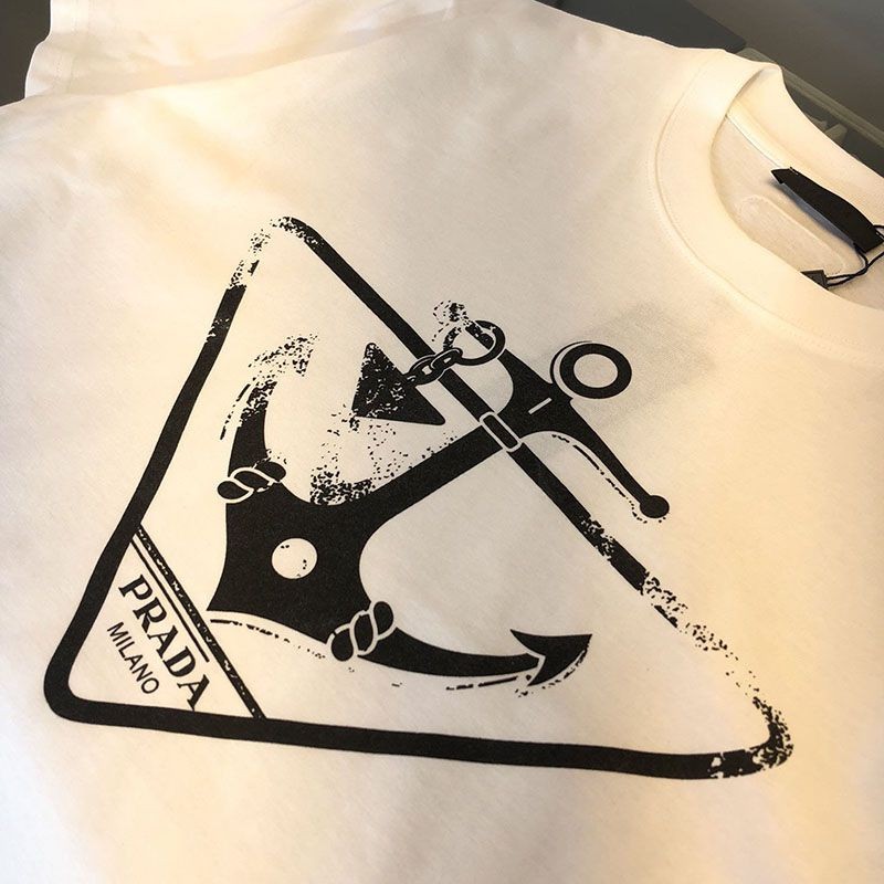 春夏新作プラダ コピー ロゴ コットンTシャツ puc58898高い品質