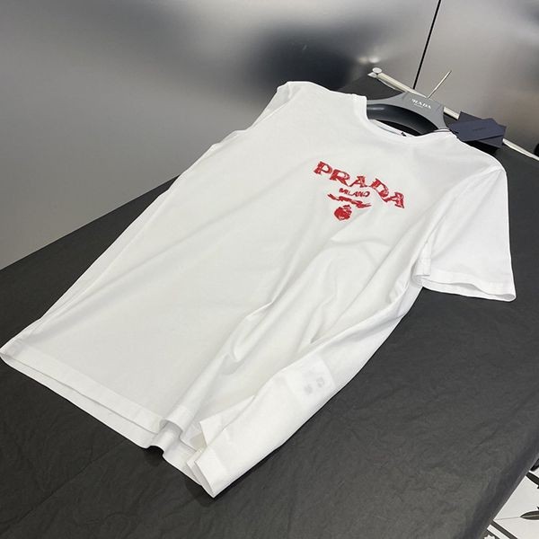 セール新作国内発送 プラダ ロゴコットンTシャツ 偽物☆ pud52652高い品質