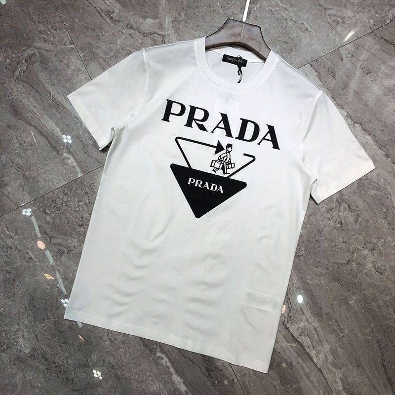 【日本未発売】プラダ ロゴ コットンTシャツ スーパーコピー 2色 puf90825通販