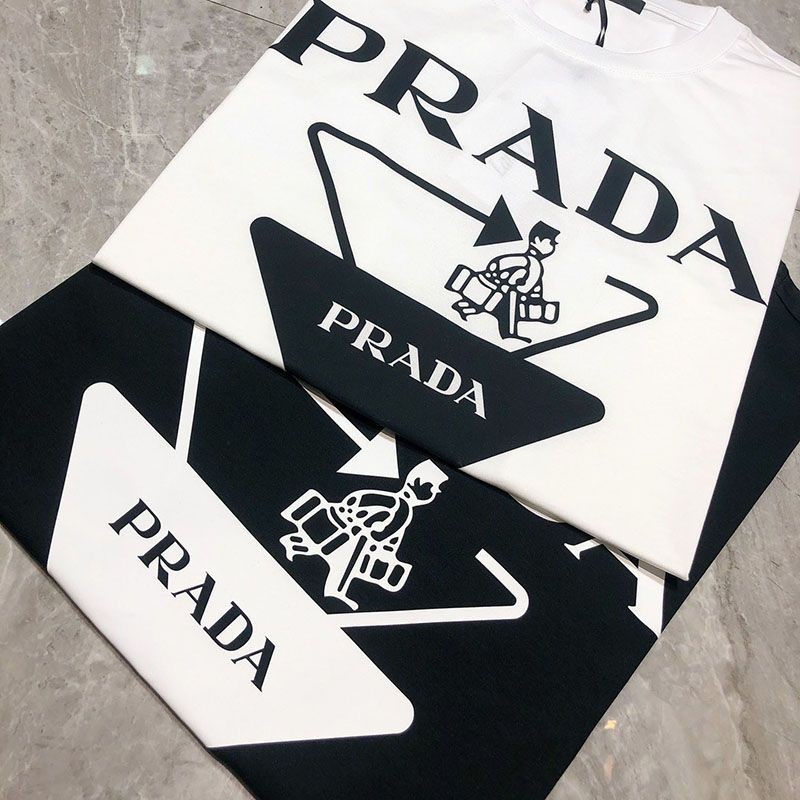 【日本未発売】プラダ ロゴ コットンTシャツ スーパーコピー 2色 puf90825品質保証
