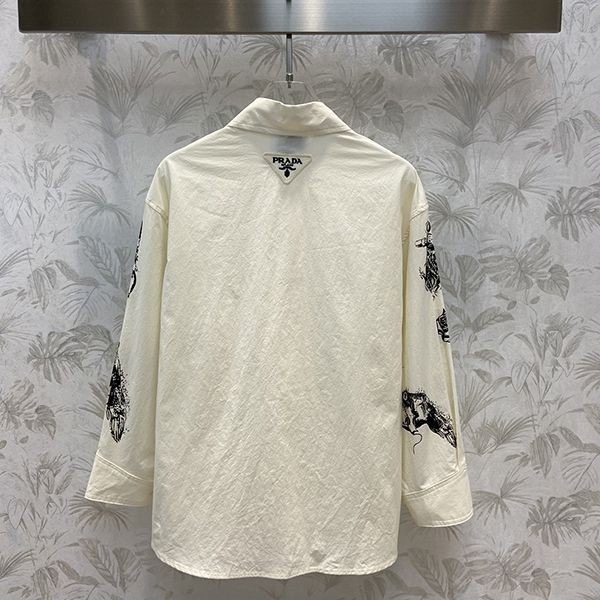 早い者勝ち♡プラダ ポプリンストレッチ シャツ 激安 pui77836N級品